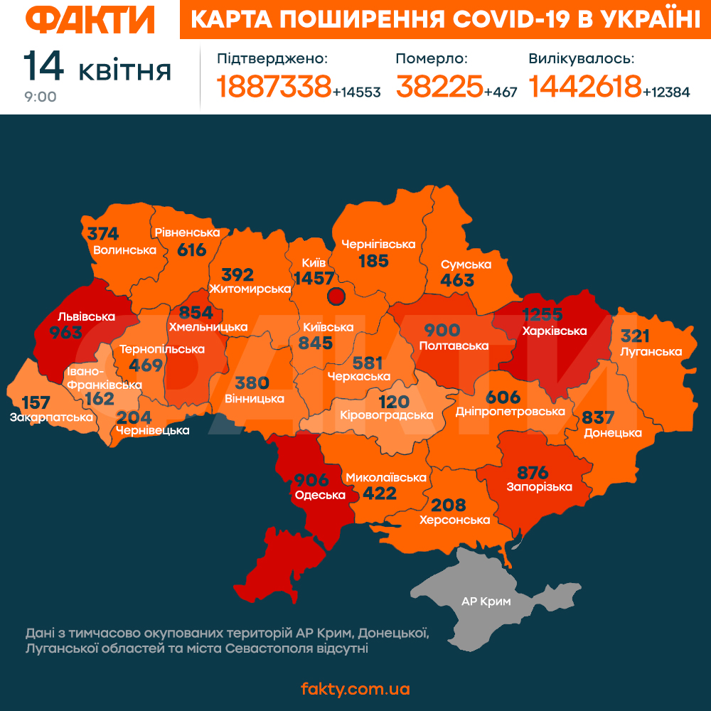 коронавірус в Україні 14 квітня