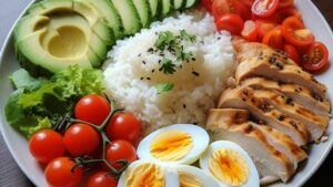 Боул з рисом і овочами